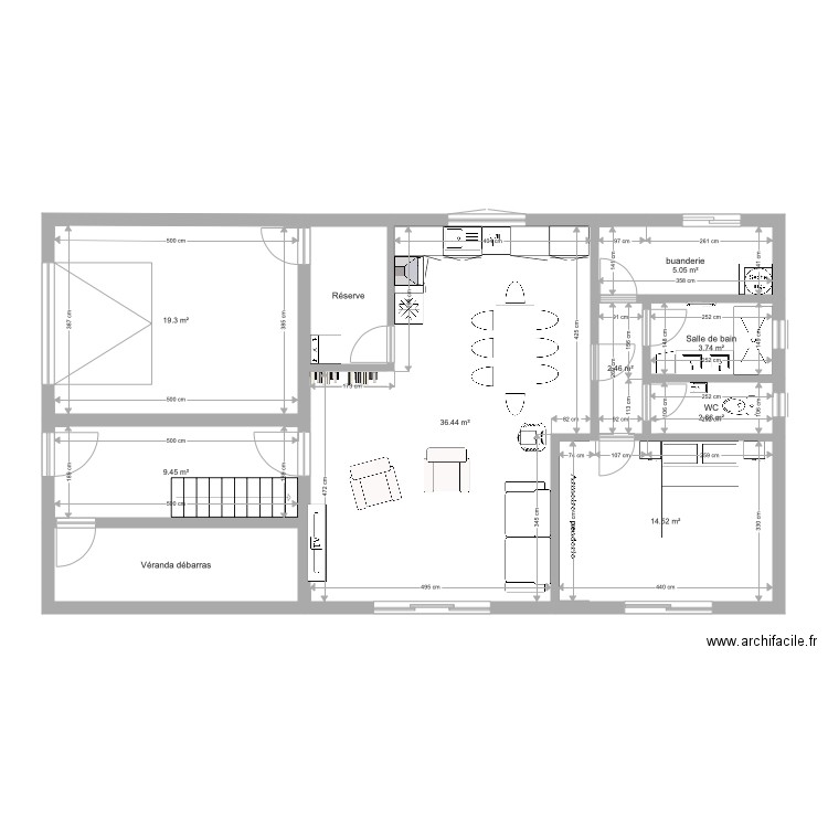 Sainte Barbe 3 Plan 10 pièces 106 m2 dessiné par rulinen