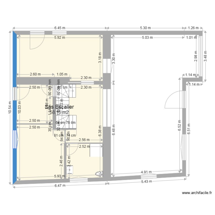 maison rdc 6 &eacute;tage. Plan de 0 pièce et 0 m2