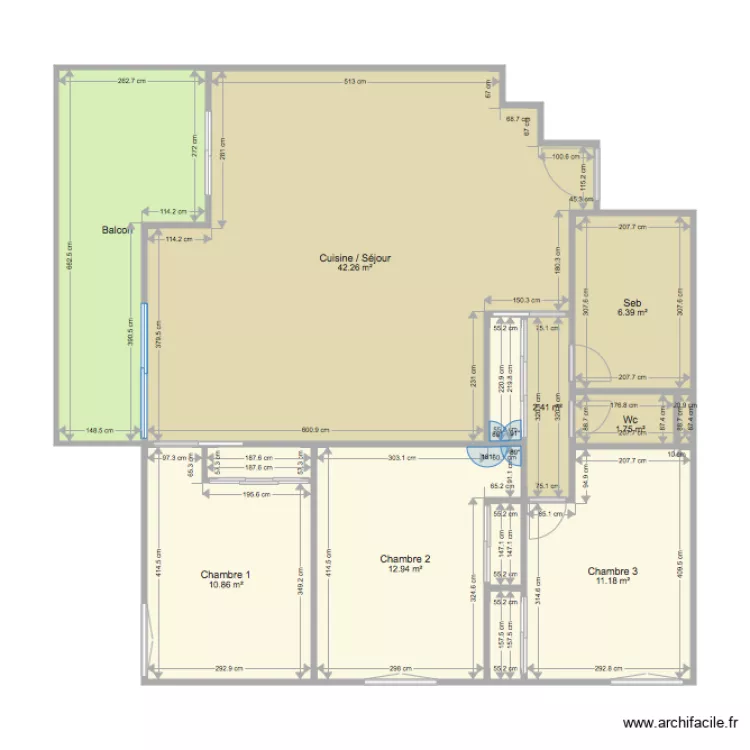 Appart Blagnac. Plan de 