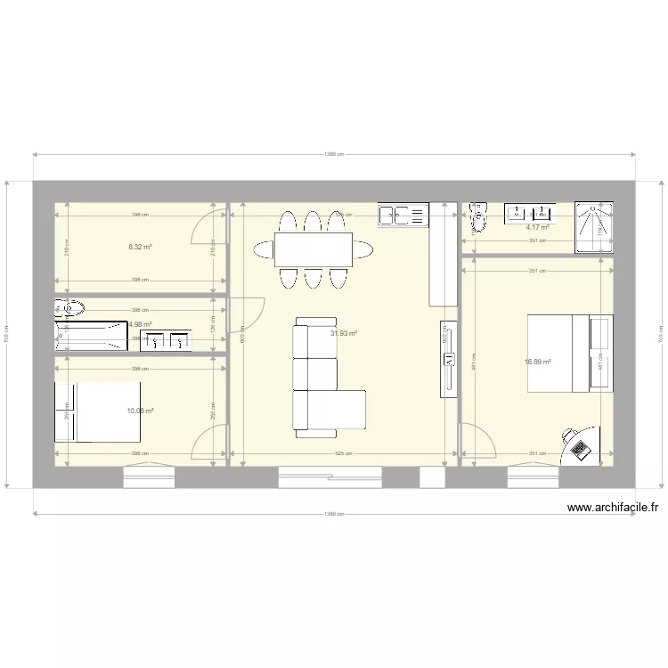 maison 75m2 B. Plan de 