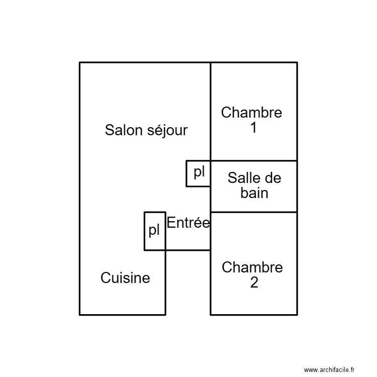 QUIMPER SCI DOUBLE M. Plan de 6 pièces et 13 m2