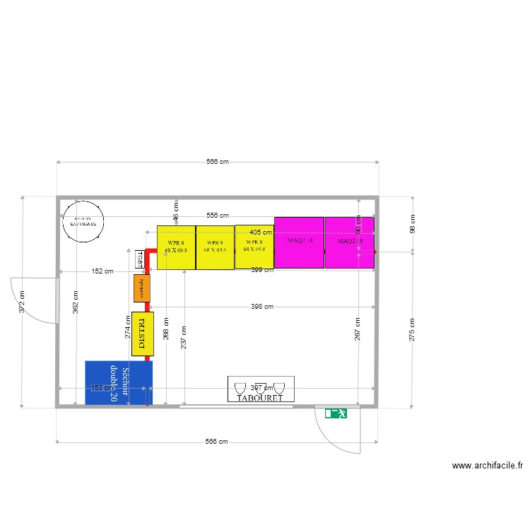 FORTANIER CONCEPT LAVAGE. Plan de 2 pièces et 20 m2