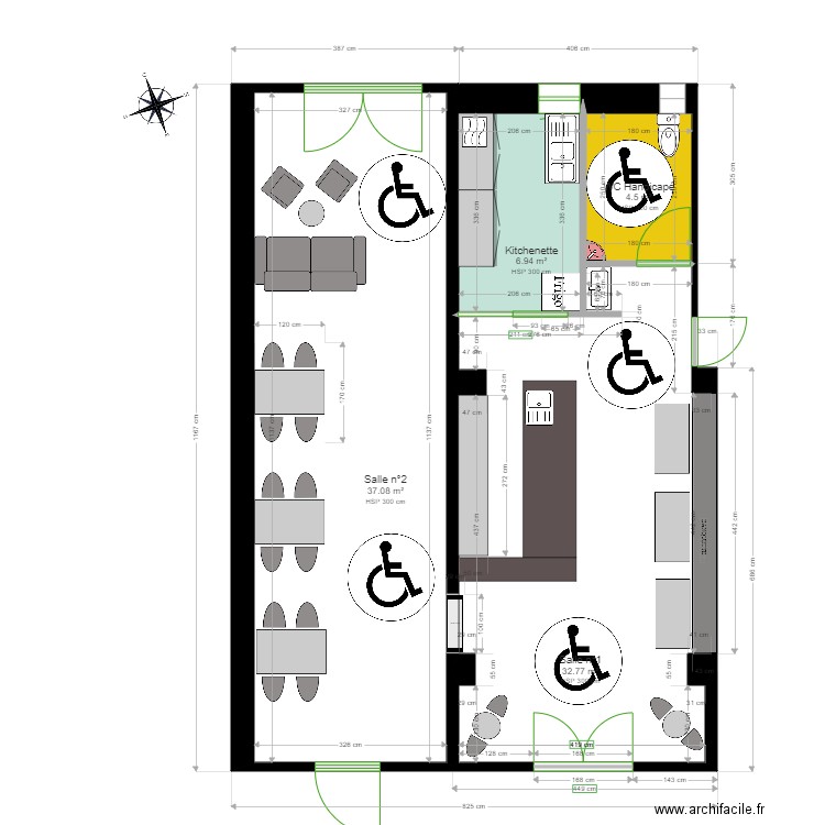 ATELIER ERP handicapé AT8. Plan de 0 pièce et 0 m2