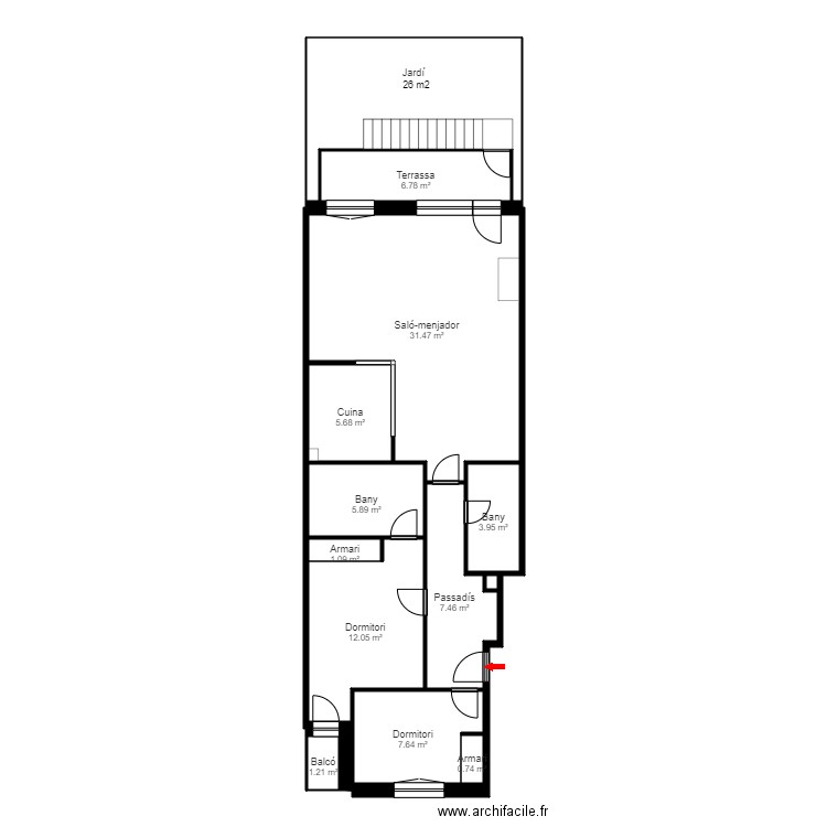 ED RESIDENCIAL LA CLOTA BLOC D PB N ORDINO. Plan de 0 pièce et 0 m2