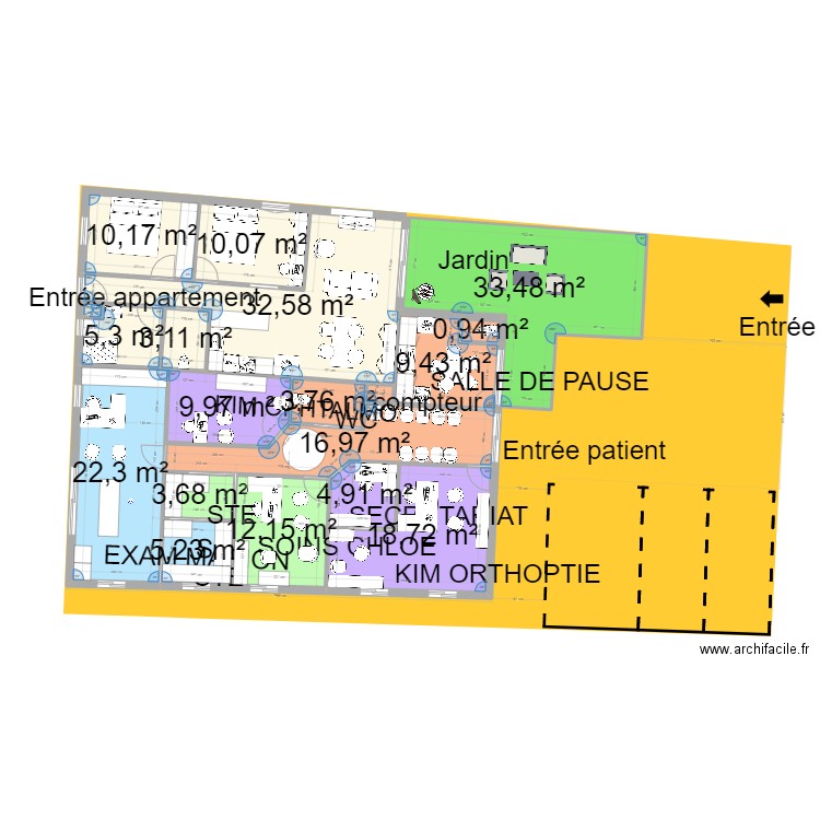 plan final kim plus grand et cuisine modif mamie. Plan de 0 pièce et 0 m2