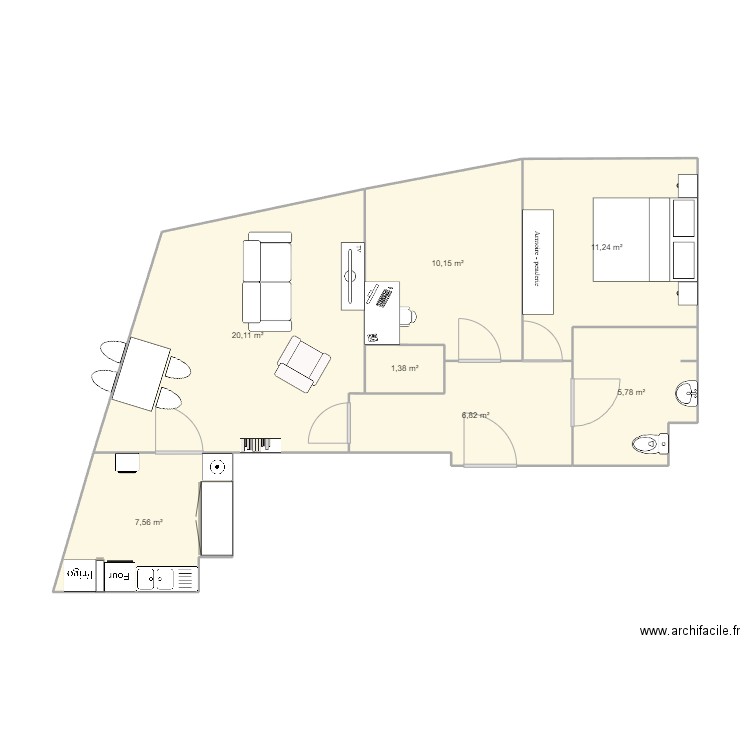 appart. Plan de 0 pièce et 0 m2