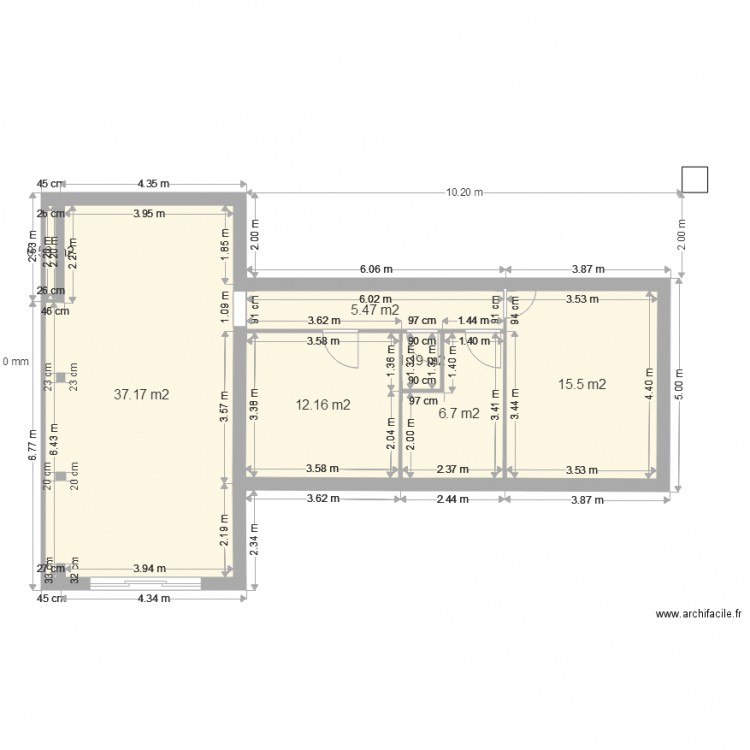 extension 18a. Plan de 0 pièce et 0 m2