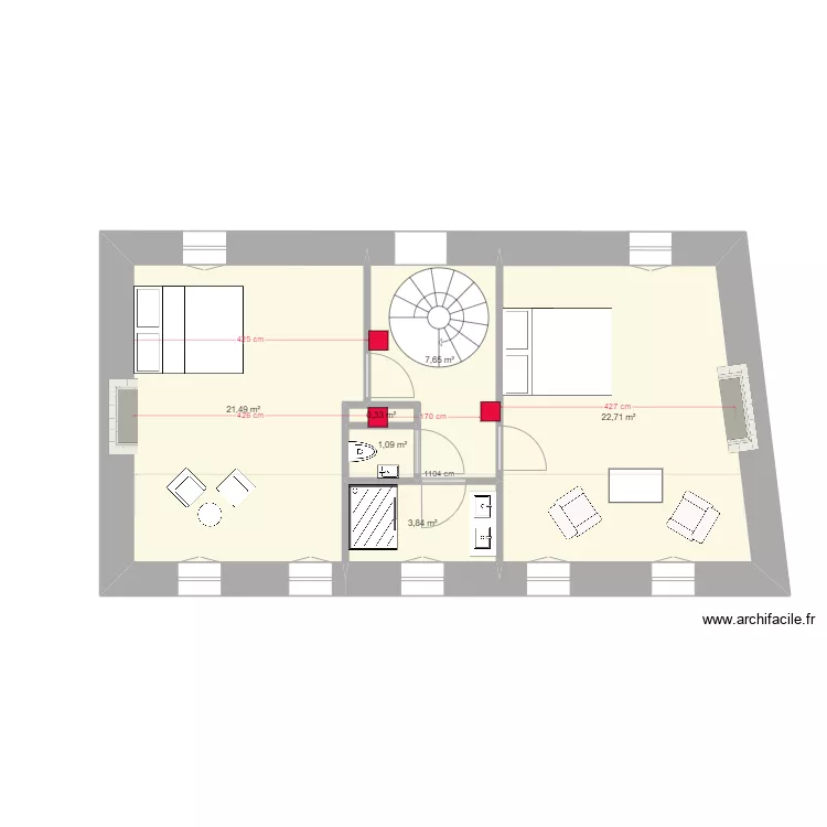 Lanildut 1er &eacute;tage. Plan de 