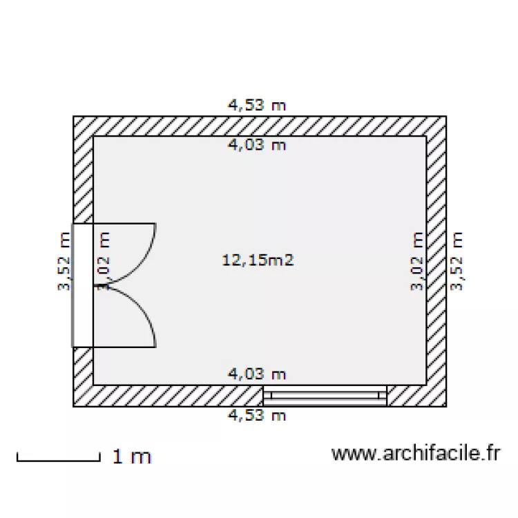 Abri de jardin. Plan de 