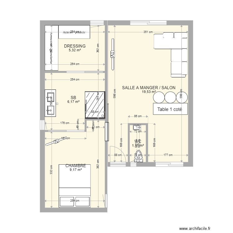 ALEXIS VERS SABINE. Plan de 0 pièce et 0 m2