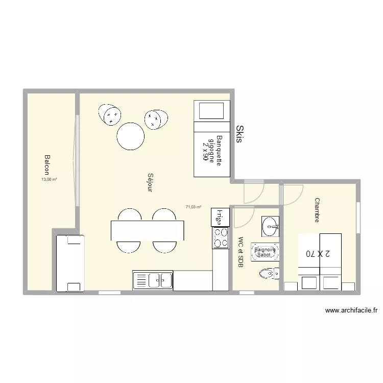 chardoche B1. Plan de 