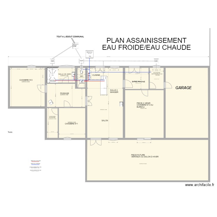 PLAN ASSAINISSEMENT. Plan de 0 pièce et 0 m2