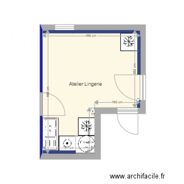 Atelier Lingerie. Plan de 0 pièce et 0 m2
