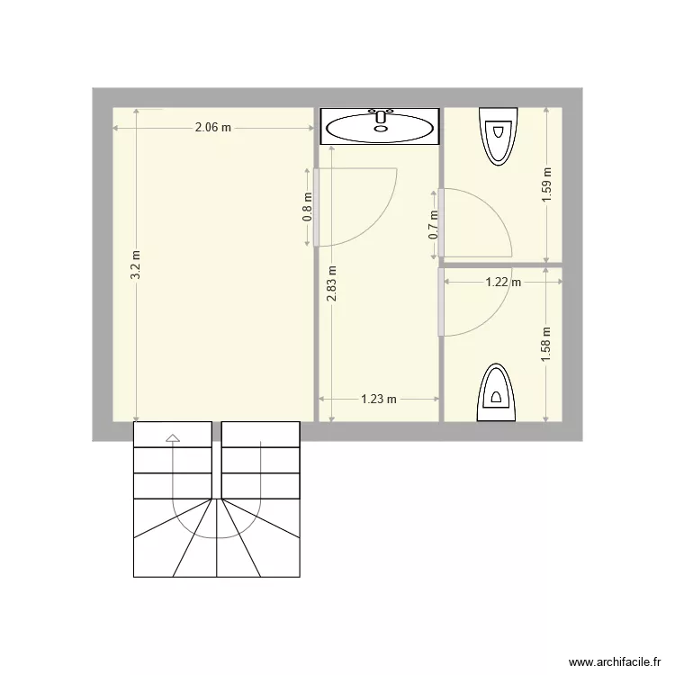 le vieux four toilettes. Plan de 