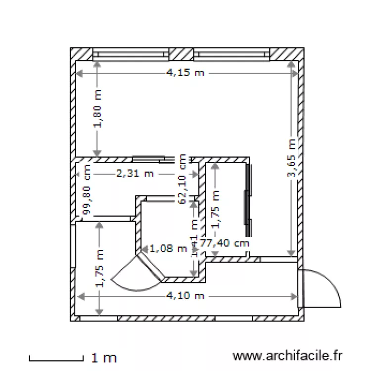 Modification salle de bain - Projet 2  Cotations. Plan de 