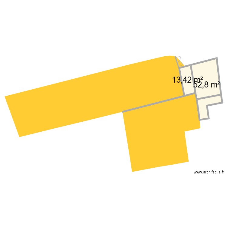 cadastre luc terrain besset. Plan de 2 pièces et 66 m2