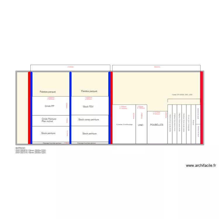 RACK PEINTURE. Plan de RACK PEINTURE. Plan de