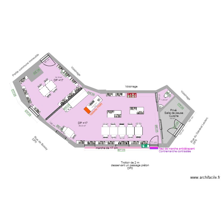 MADELEINE ET DES LIVRES APRES TRAVAUX. Plan de 0 pièce et 0 m2