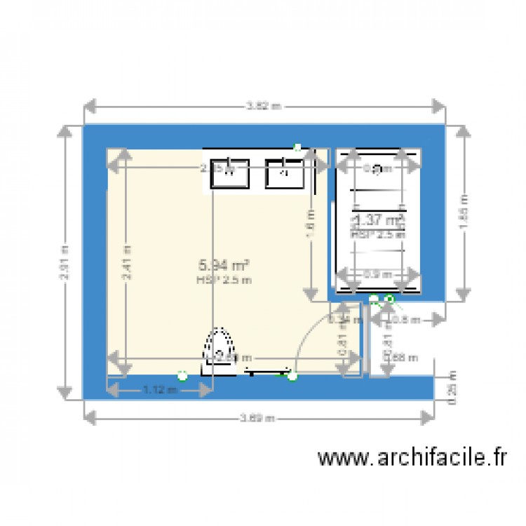SDB  DOS SANTOS . Plan de 0 pièce et 0 m2