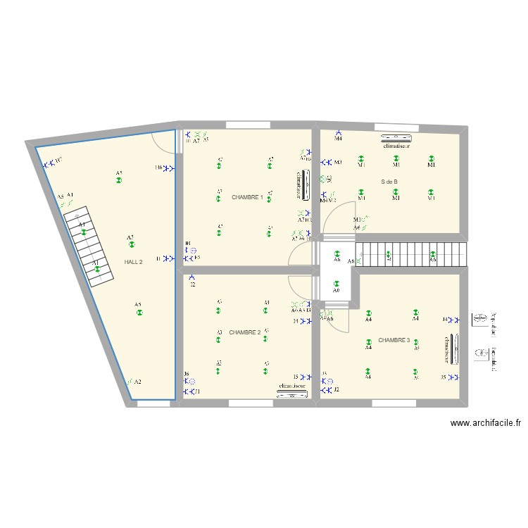 chambre 2. Plan de 0 pièce et 0 m2