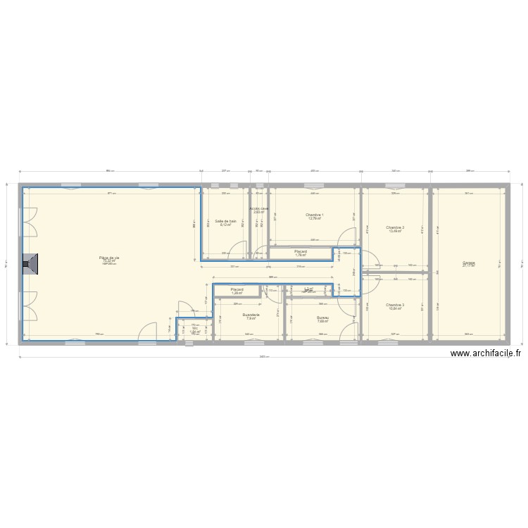 Projet BAVAY. Plan de 0 pièce et 0 m2