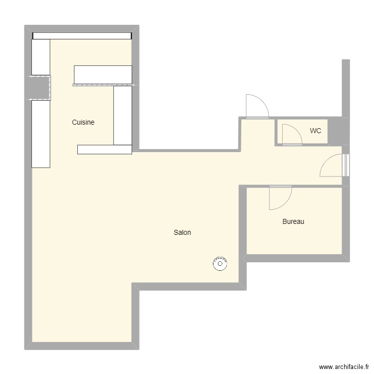 ABREST - sol. Plan de 5 pièces et 73 m2