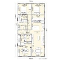 PROJET PLAN 3 PARADIS 110 m2 BIDACHE