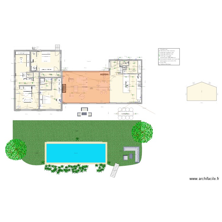 villa vyncke v8. Plan de 10 pièces et 181 m2