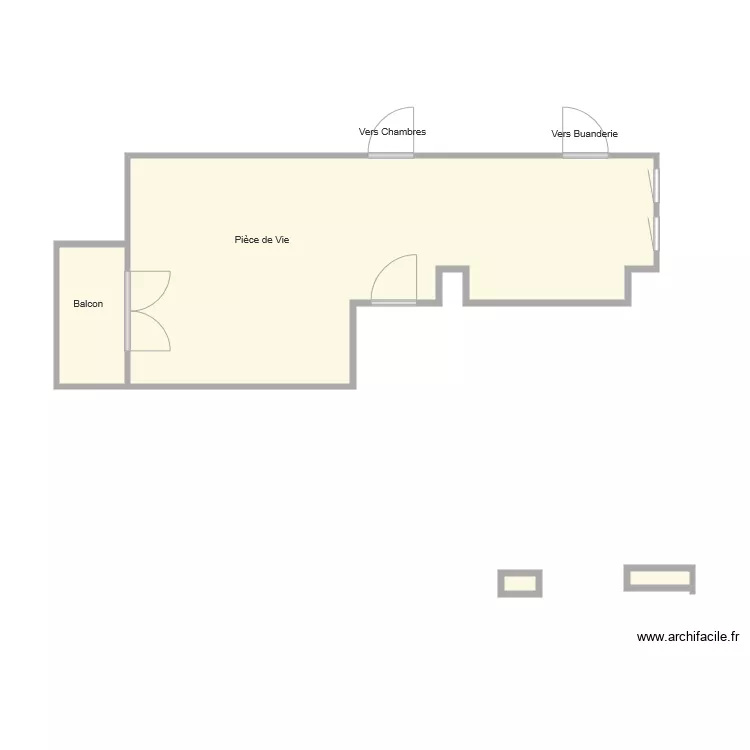 Piece de Vie Coloc. Plan de 