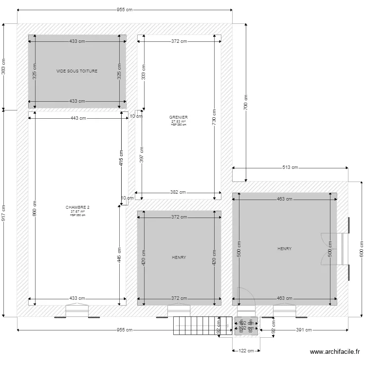 SELLE GUYOT ETAGE. Plan de 