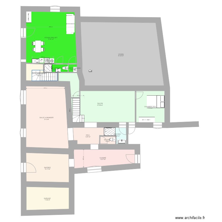 PAC RDC. Plan de 0 pièce et 0 m2