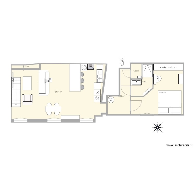 Planterose meublé. Plan de 0 pièce et 0 m2