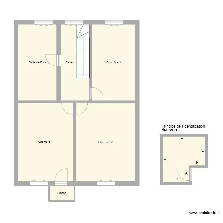 Croquis JASINSKI Etage. Plan de 