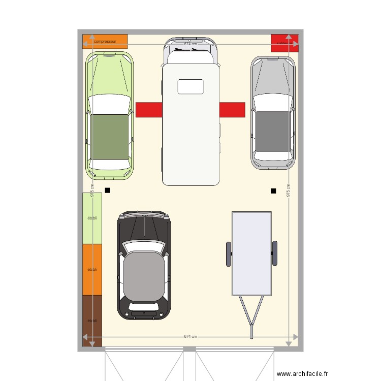 garage N 2. Plan de 0 pièce et 0 m2