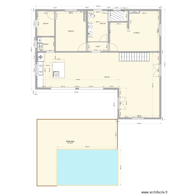 Hauteur Lezarde Finale. Plan de 0 pièce et 0 m2