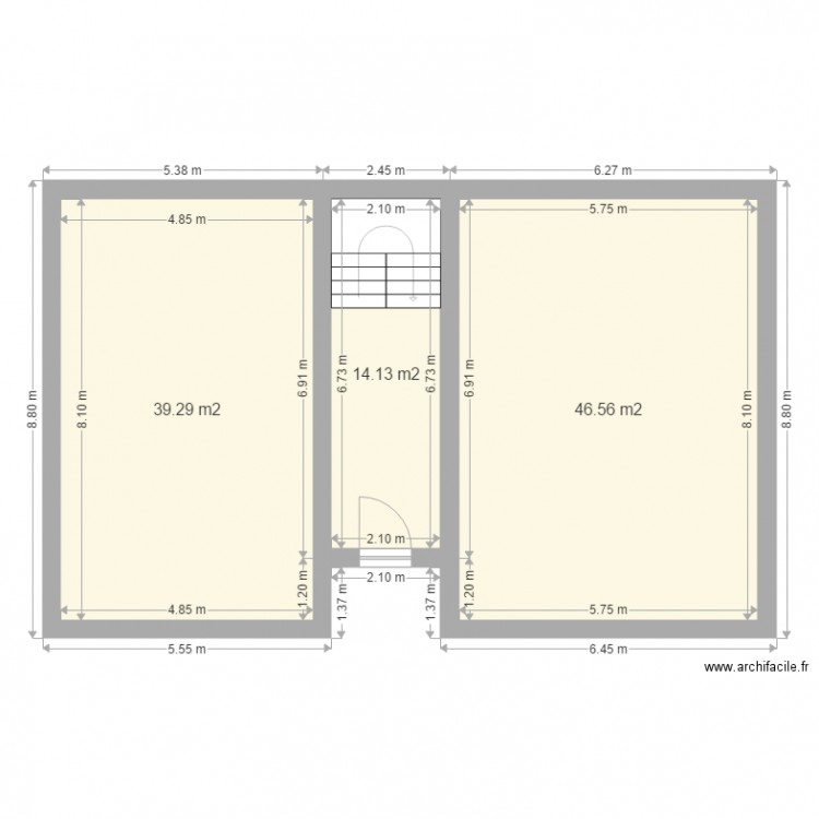 Projet haut vierge. Plan de 0 pièce et 0 m2