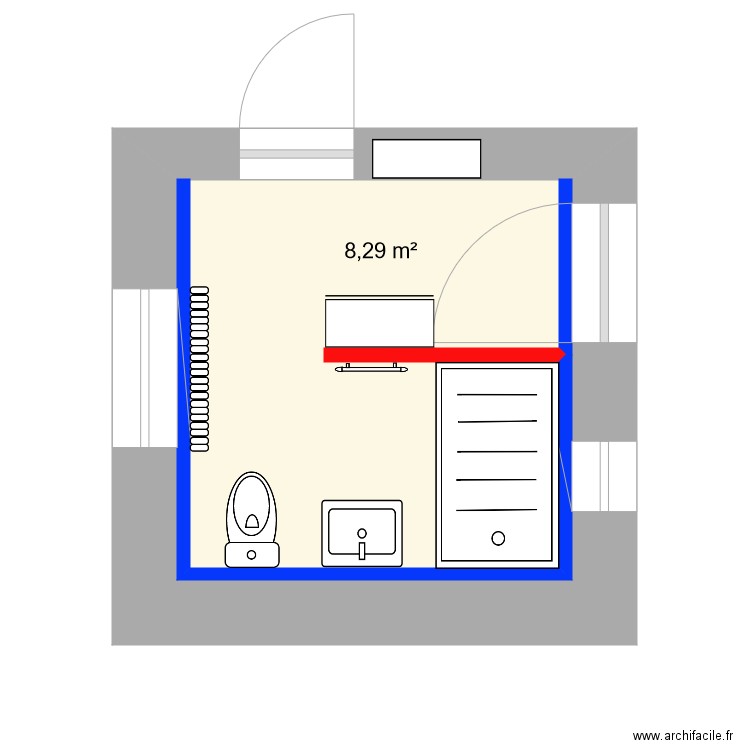 Salle eau rez. Plan de 0 pièce et 0 m2