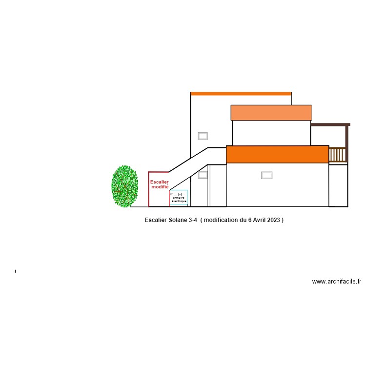 escalier profil 3. Plan de 12 pièces et 29 m2