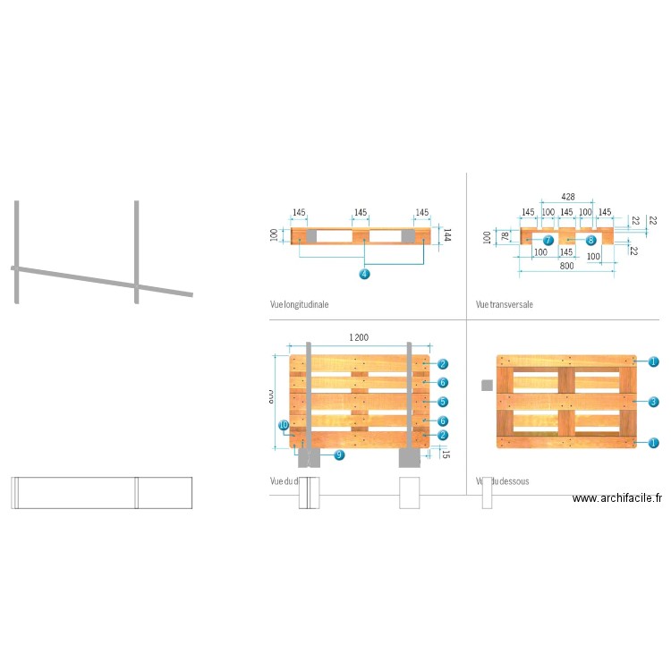 cloture palette. Plan de 0 pièce et 0 m2