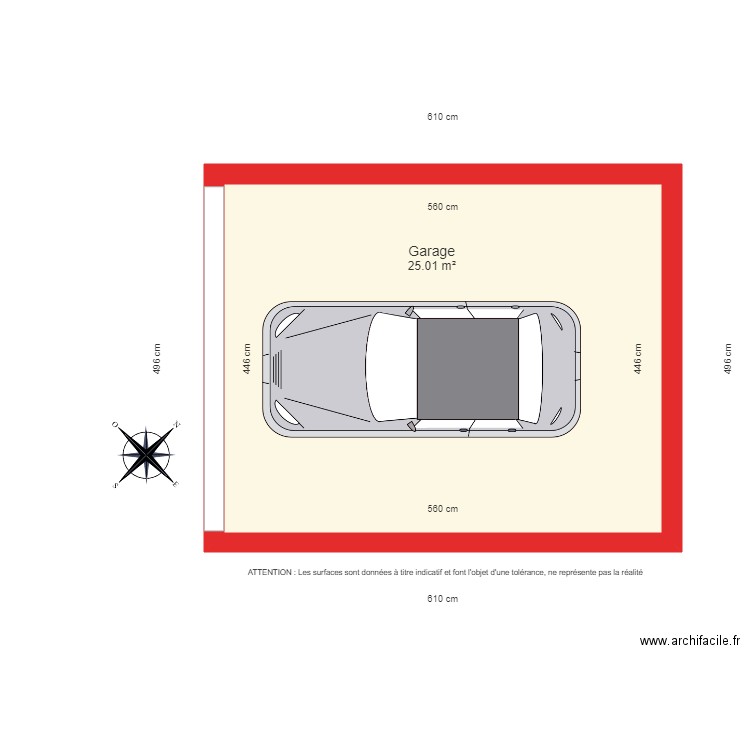 BI 2340 Garage coté. Plan de 0 pièce et 0 m2