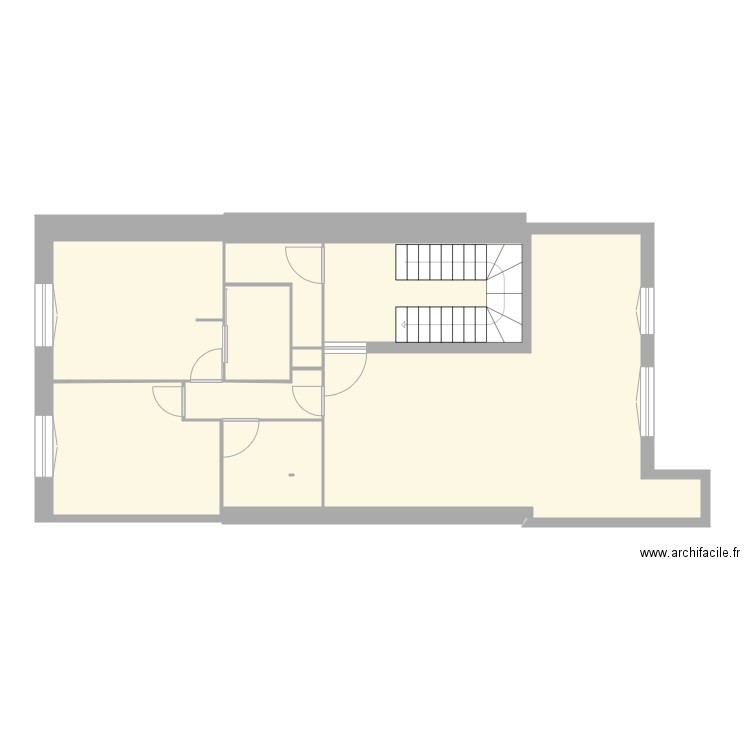 COURBET 1er ETAGE TRAVAUX NU. Plan de 0 pièce et 0 m2
