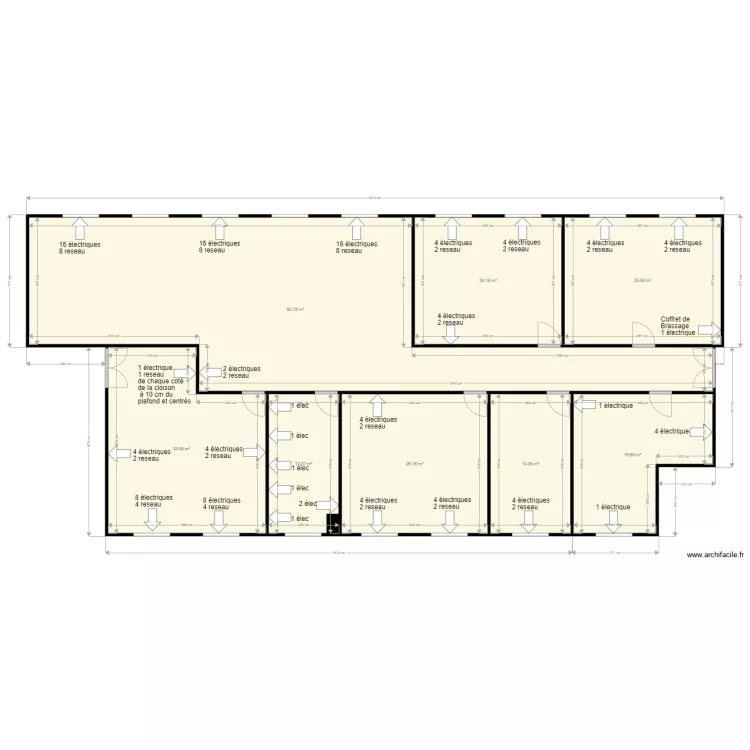 Bureaux Nanterre élec et reseau. Plan de Bureaux Nanterre élec et reseau. Plan de