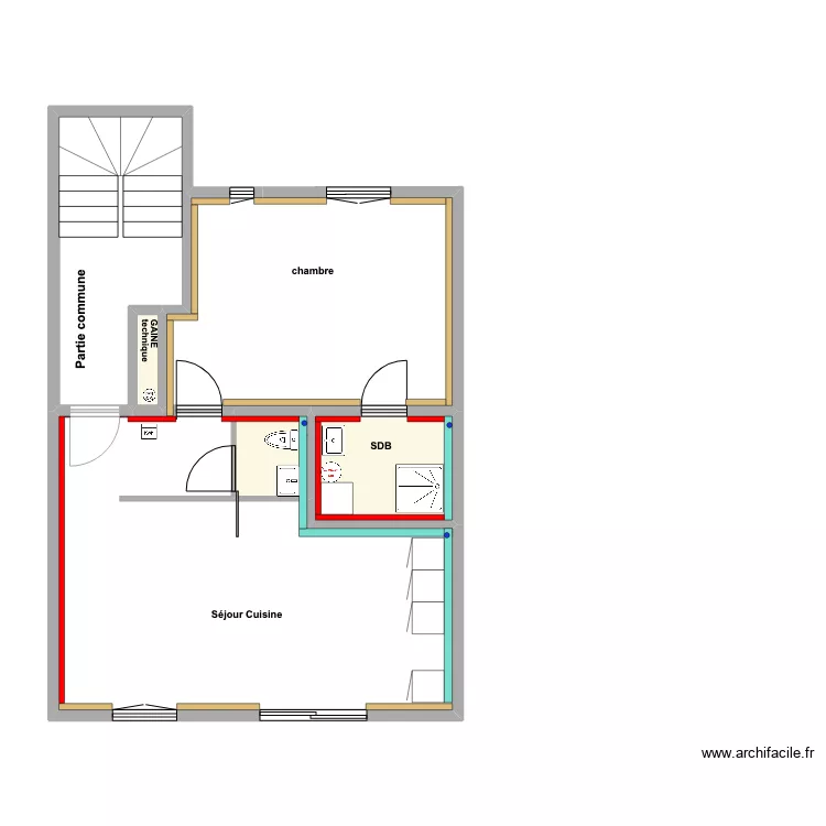 LOT A  DEUX PIECES 10 2022. Plan de 