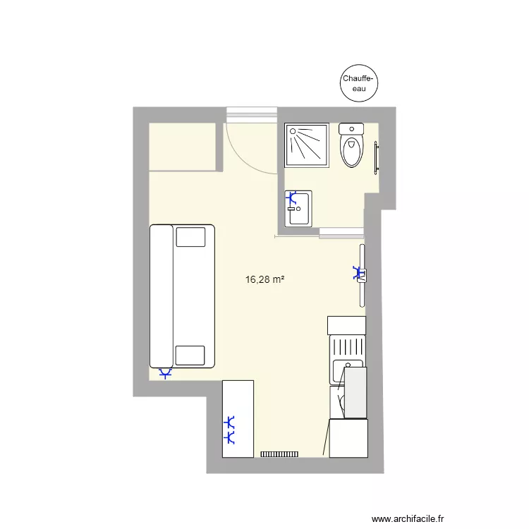 STUDIO CONDORCET. Plan de 