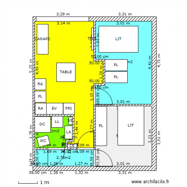 Plan. Plan de 0 pièce et 0 m2