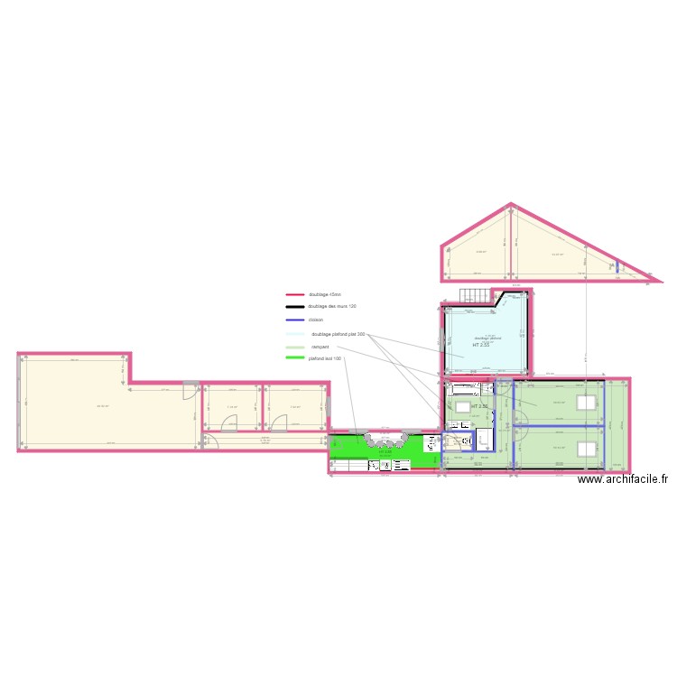 cavagnac travaux. Plan de 19 pièces et 156 m2