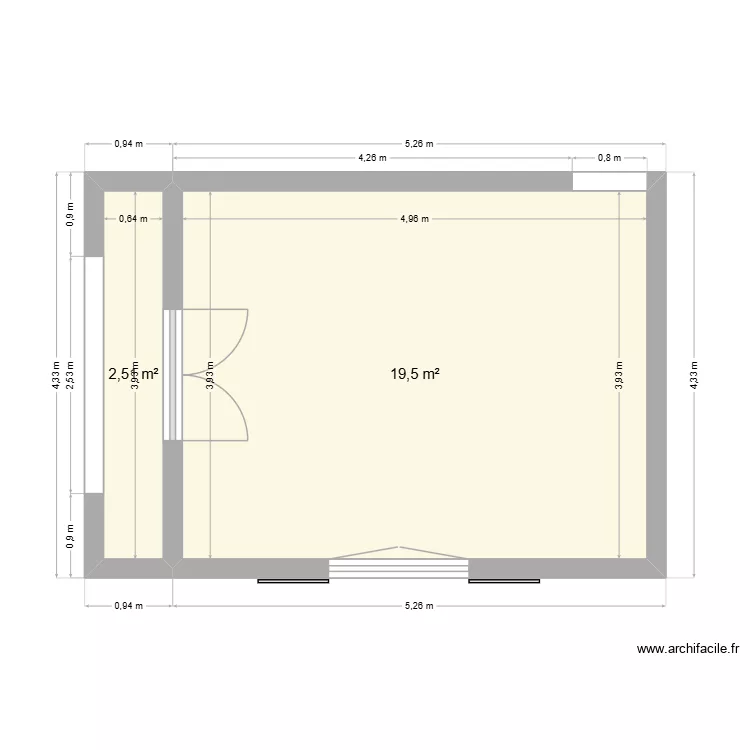 SALLE DE JEU / LOISIR 7. Plan de 2 Pièces et 22 m² SALLE DE JEU / LOISIR 7. Plan de 2 Pièces et 22 m²