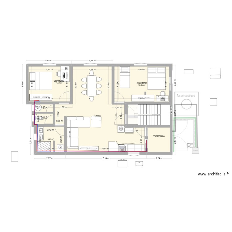 25/03/2025. Plan de 27 pièces et 284 m2