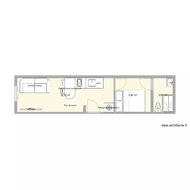 Studio 1 . Plan de Studio 1 . Plan de