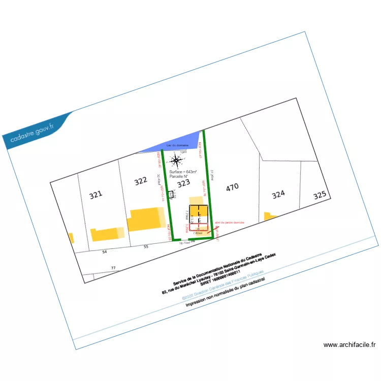 Plan de masse      chalet 56. Plan de 